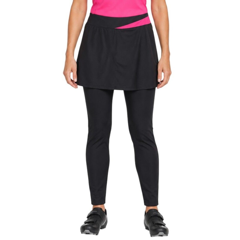 ANIVIVO Padded Cycling Skirted Leggings Womens XL Biking Skort Pantskirt Black